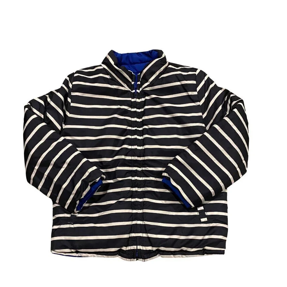 Gap Boy's Reversible Blue/Striped Puffer Coat - Size 5 - Like New!